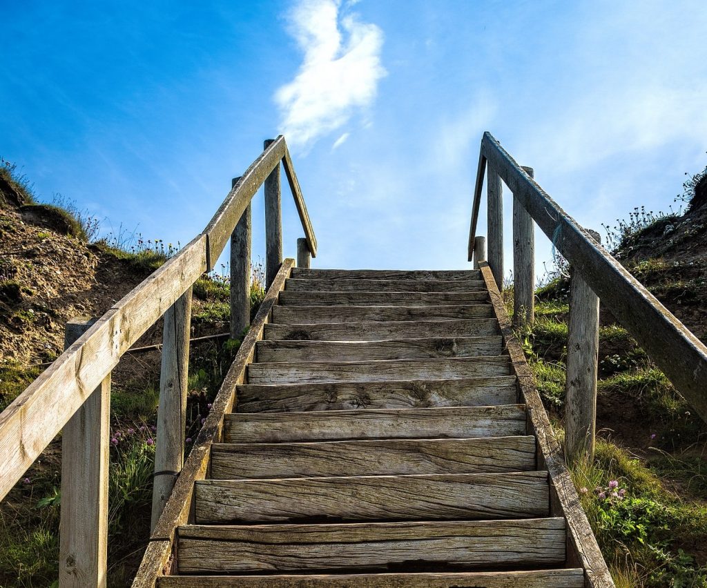 Wooden steps