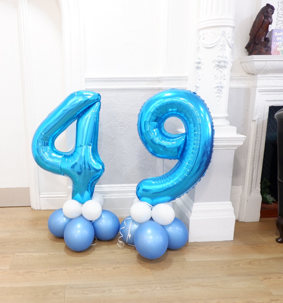 49 birthday balloons at Broadway Lodge