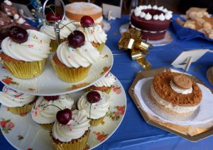 Cakes at the Broadway Lodge bake sale fundraiser